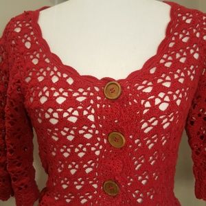 INC: Red Knit Sweater - Size Small
